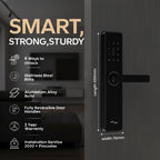 Full Size High Security Door Lock , 6 in 1 Access Modes , Tripple Bolt + 1 Lock bolt