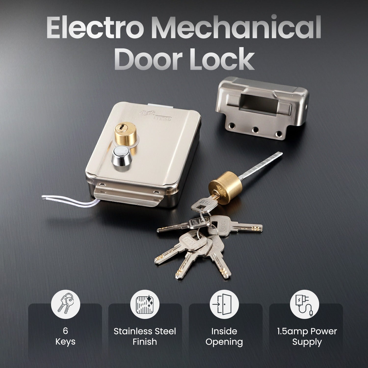 Robust Electro Mechanical Door Lock , 1+ 1 Lock Bolt