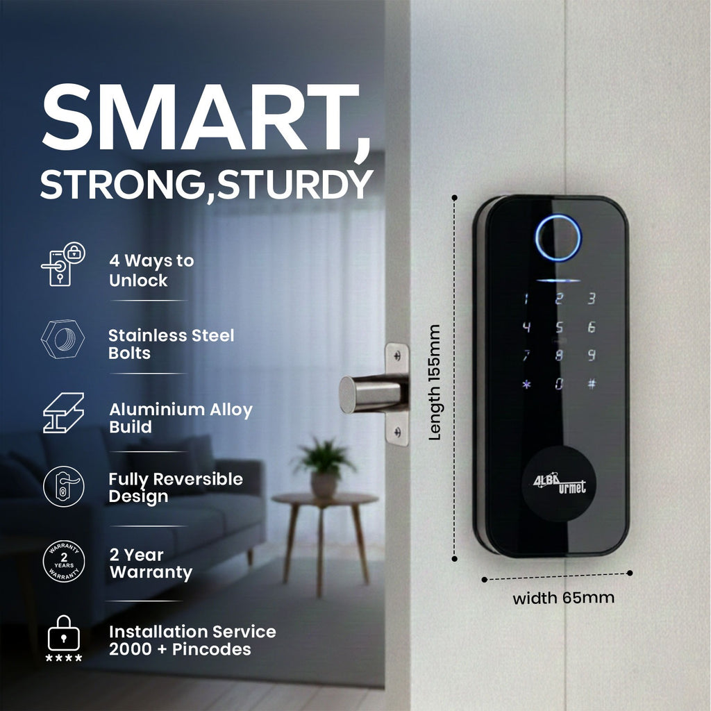 Sleek Digital Dead Bolt, 4 in 1 Access Modes