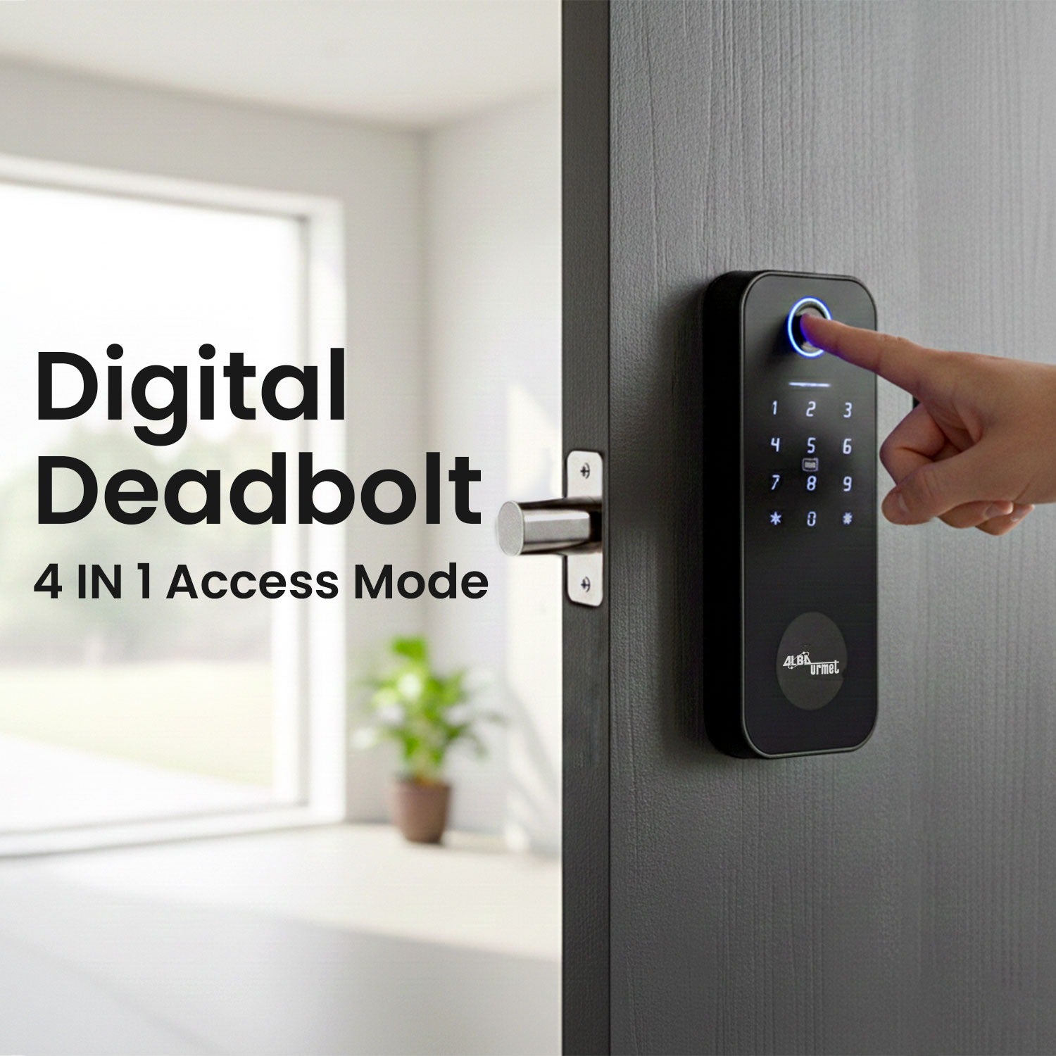 Sleek Digital Dead Bolt, 4 in 1 Access Modes