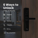 Full Size High Security Door Lock , 6 in 1 Access Modes , Tripple Bolt + 1 Lock bolt