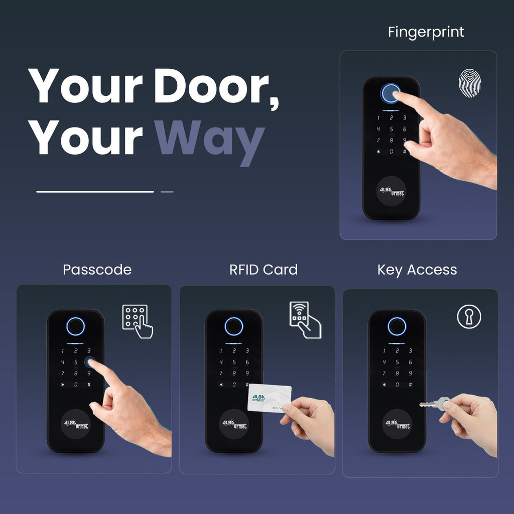 Sleek Digital Dead Bolt, 4 in 1 Access Modes