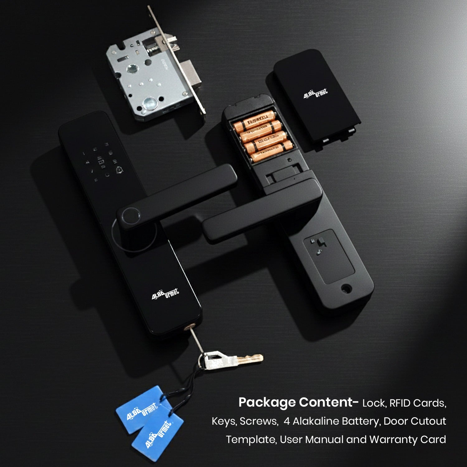 Compact Digital Door lock , 6 in 1 Access Modes , 1+ 1 Lock Bolt