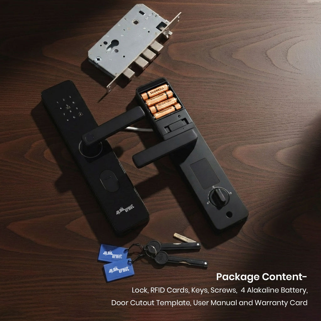 Full Size High Security Door Lock , 6 in 1 Access Modes , Tripple Bolt + 1 Lock bolt