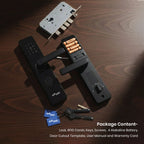 Full Size High Security Door Lock , 6 in 1 Access Modes , Tripple Bolt + 1 Lock bolt